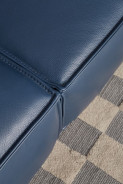 EK8008 Navy Blue Full Leather Sofa & Loveseat Contemporary Style by American Eagle
