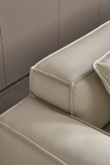 EK8008 Light Gray Full Leather Sofa & Loveseat Contemporary Style by American Eagle