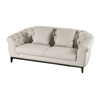 EK093 Light Gray Italian Leather Sofa & Loveseat Contemporary Style by American Eagle Furniture