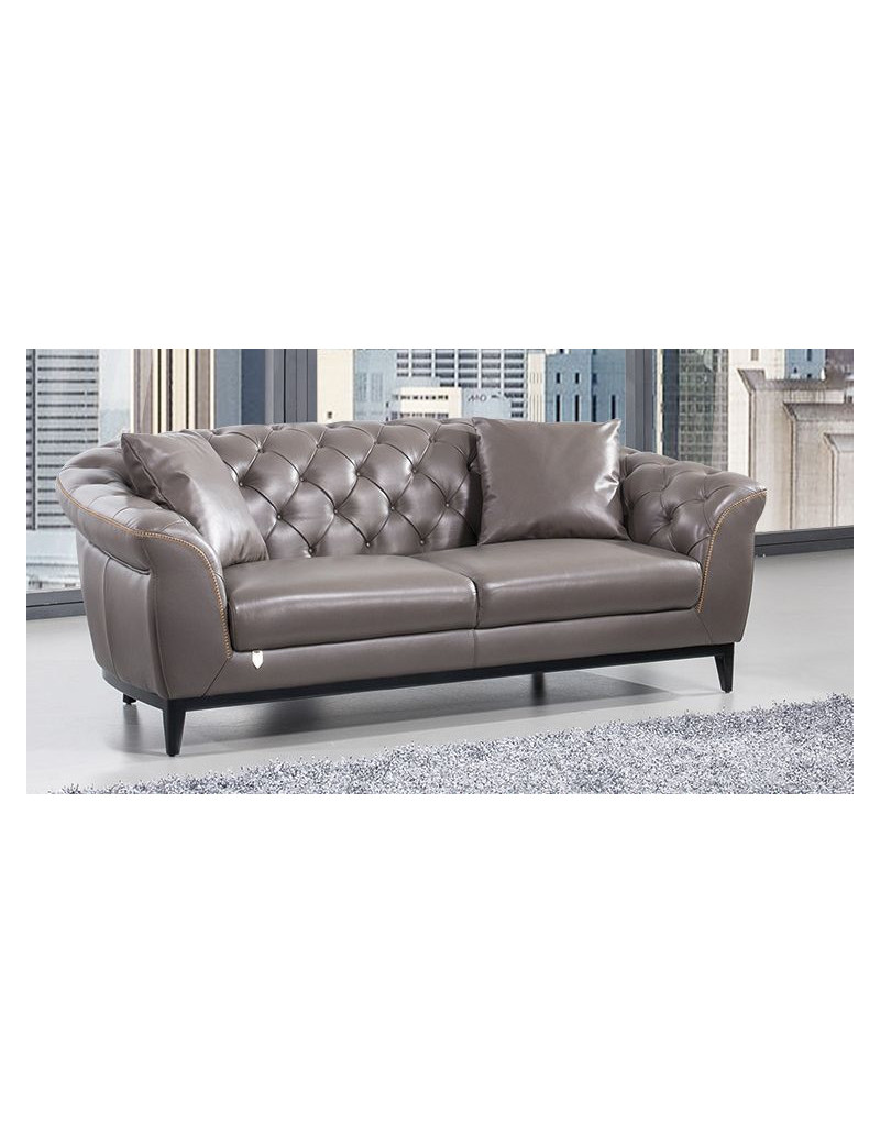 EK093 Taupe Full Italian Aniline Leather Sofa & Loveseat Contemporary Style by American Eagle