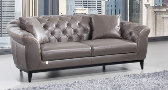 EK093 Taupe Full Italian Aniline Leather Sofa & Loveseat Contemporary Style by American Eagle