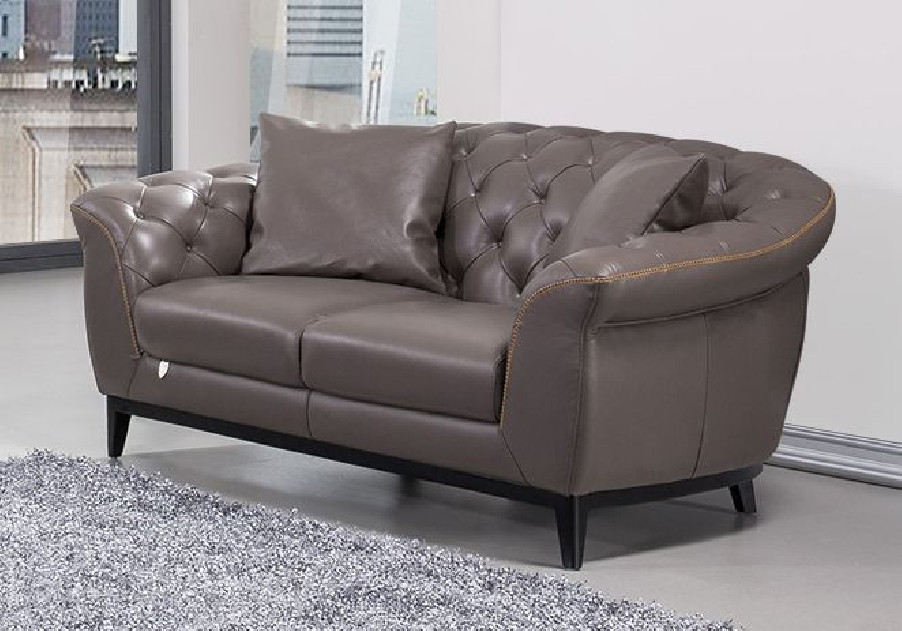 EK093 Taupe Full Italian Aniline Leather Sofa & Loveseat Contemporary Style by American Eagle