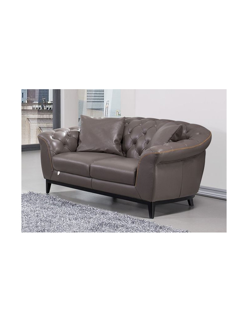 EK093 Taupe Full Italian Aniline Leather Sofa & Loveseat Contemporary Style by American Eagle