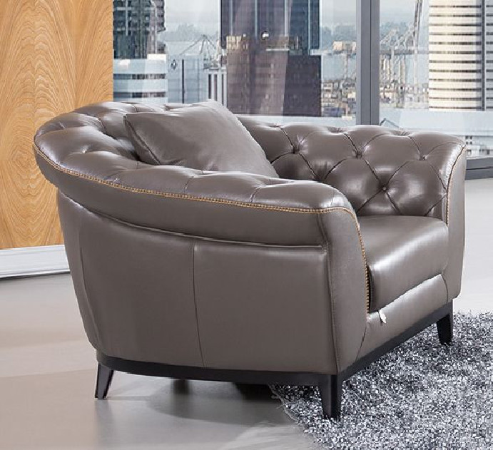 EK093 Taupe Full Italian Aniline Leather Sofa & Loveseat Contemporary Style by American Eagle
