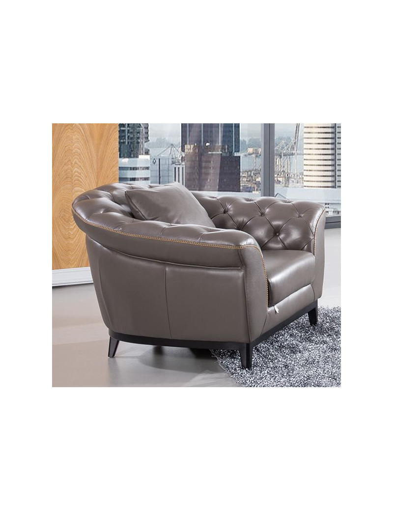EK093 Taupe Full Italian Aniline Leather Sofa & Loveseat Contemporary Style by American Eagle