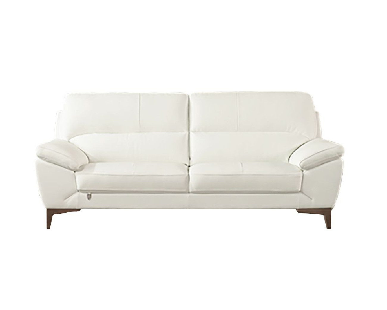 EK080 White Italian Leather Sofa & Loveseat Contemporary Style by American Eagle Furniture