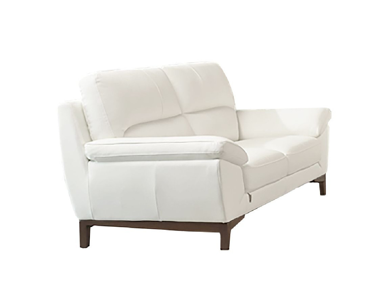 EK080 White Italian Leather Sofa & Loveseat Contemporary Style by American Eagle Furniture