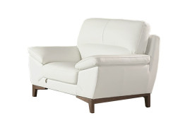 EK080 White Italian Leather Sofa & Loveseat Contemporary Style by American Eagle Furniture