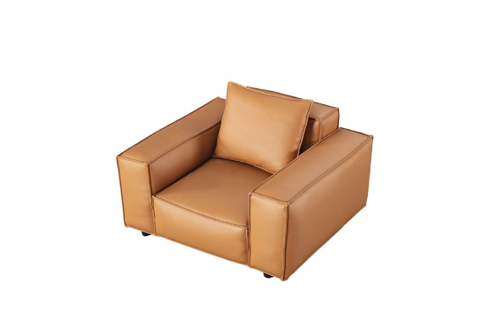 EK8008-Medium Brown Extra long Full Leather Sofa & Loveseat Contemporary Style by American Eagle Furniture