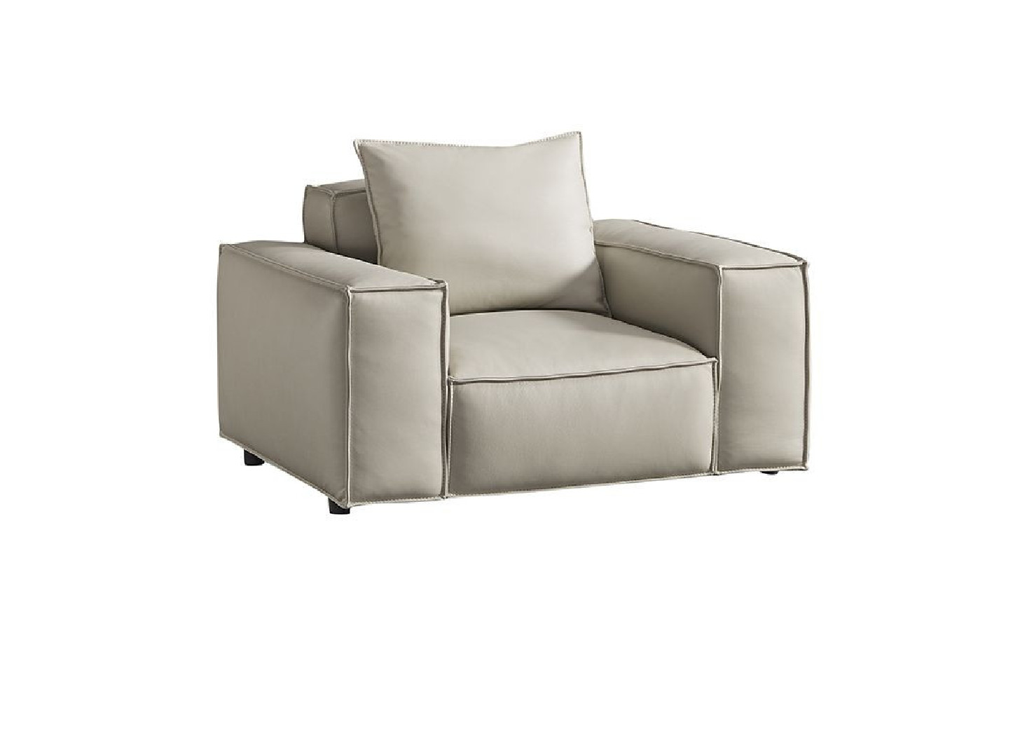 EK8008 Light Gray Full Leather Sofa & Loveseat Contemporary Style by American Eagle