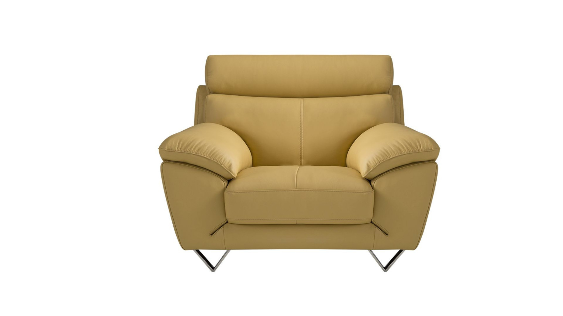 EK078 Yellow Italian Leather Sofa & Loveseat Contemporary Style by American Eagle Furniture