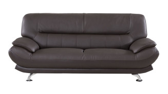 EK-B118 Dark Chocolate Genuine Leather Sofa & Loveseat Contemporary Style by American Eagle