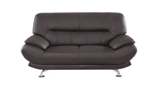 EK-B118 Dark Chocolate Genuine Leather Sofa & Loveseat Contemporary Style by American Eagle
