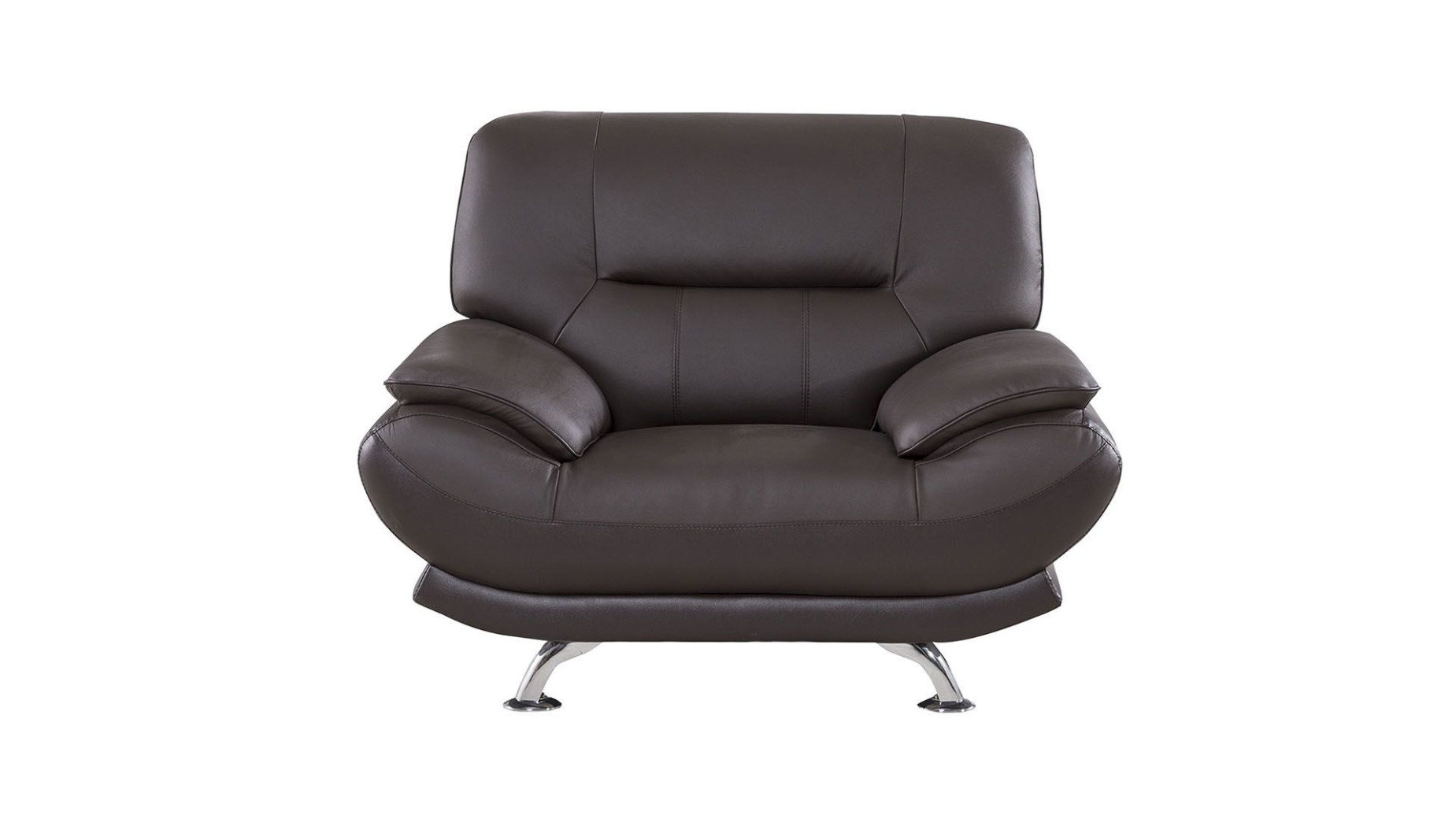EK-B118 Dark Chocolate Genuine Leather Sofa & Loveseat Contemporary Style by American Eagle