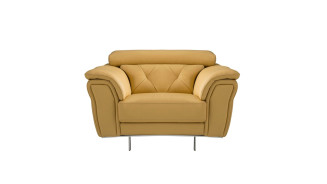 EK068 Yellow Italian Leather Sofa & Loveseat Contemporary Style by American Eagle Furniture