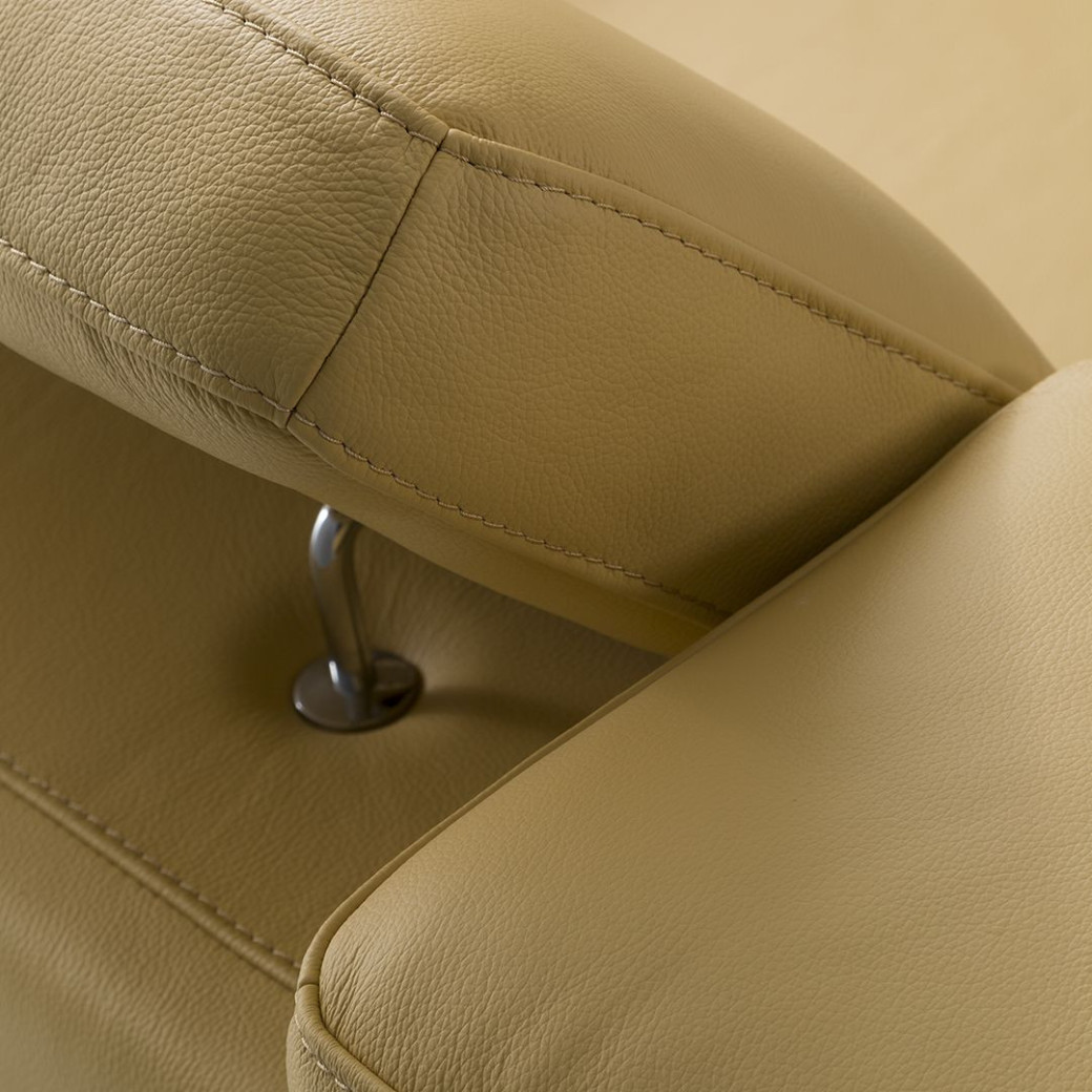 EK068 Yellow Italian Leather Sofa & Loveseat Contemporary Style by American Eagle Furniture