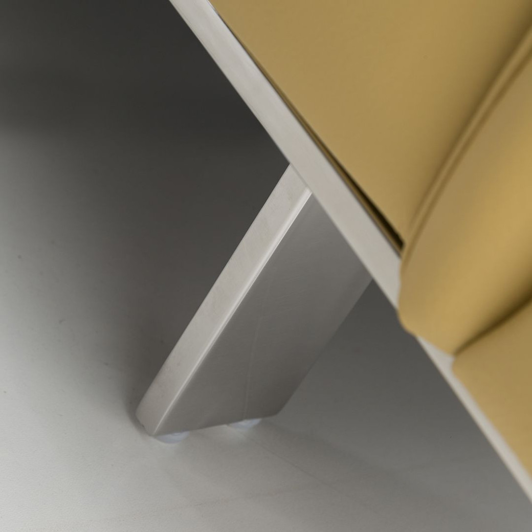 EK068 Yellow Italian Leather Sofa & Loveseat Contemporary Style by American Eagle Furniture
