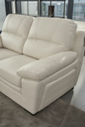 EK045 Ivory Italian Leather Sofa & Loveseat Contemporary Style by American Eagle Furniture