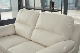 EK045 Ivory Italian Leather Sofa & Loveseat Contemporary Style by American Eagle Furniture