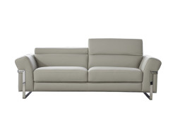EK012 Light Gray Italian Leather Sofa  & Loveseat Contemporary Style by American Eagle Furniture