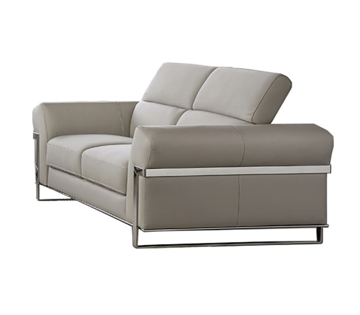 EK012 Light Gray Italian Leather Sofa  & Loveseat Contemporary Style by American Eagle Furniture