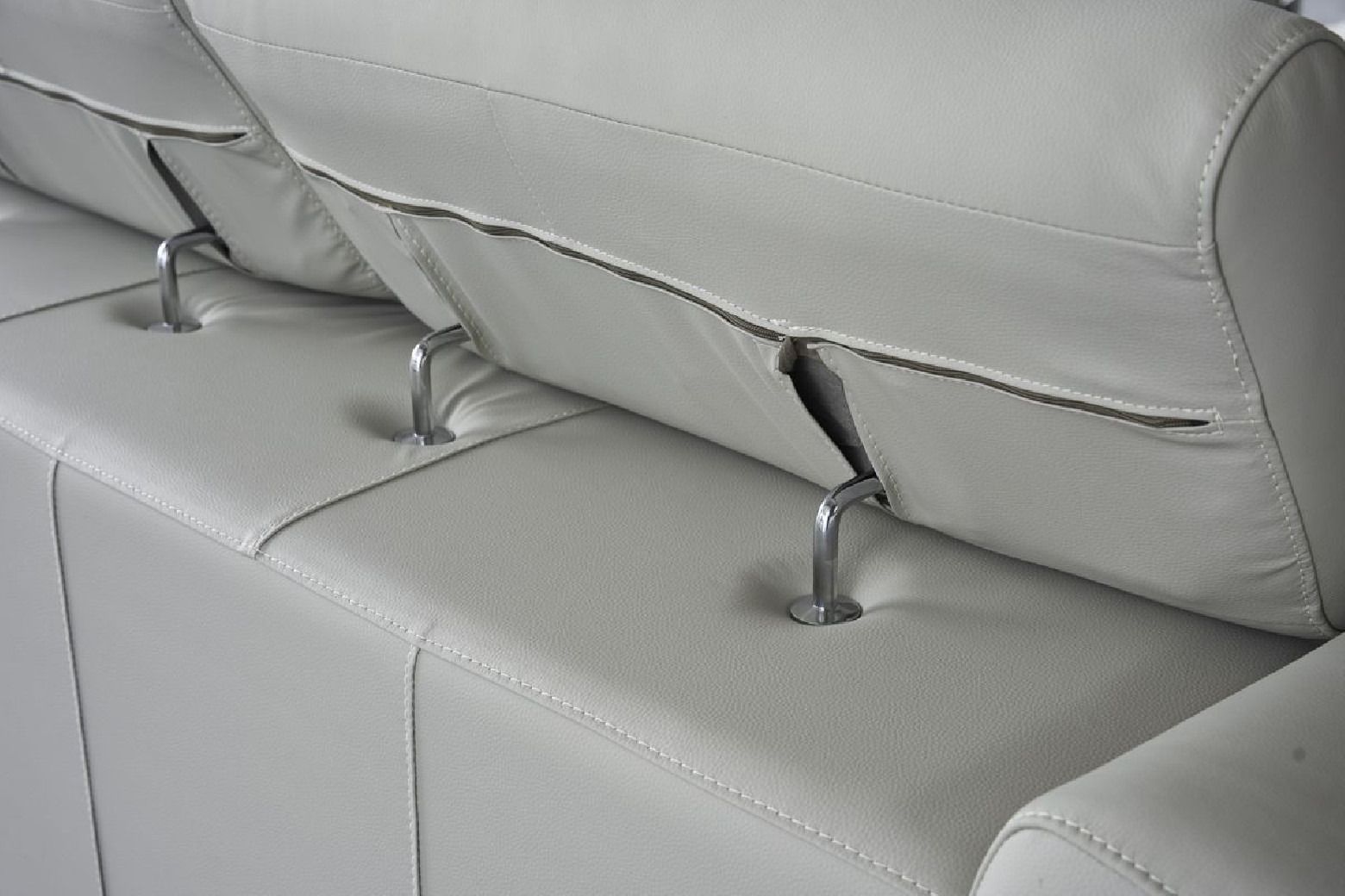 EK012 Light Gray Italian Leather Sofa  & Loveseat Contemporary Style by American Eagle Furniture
