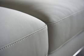 EK012 Light Gray Italian Leather Sofa  & Loveseat Contemporary Style by American Eagle Furniture