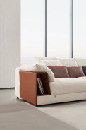 AE-L8013 White Fabric Sectional Sofa Set - Right Side Facing Chaise Contemporary Style by American Eagle Furniture