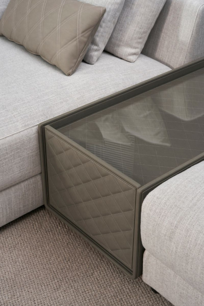 AE-L8013 Light Gray Fabric Sectional Sofa Set - Left Side Facing Chaise Contemporary Style by American Eagle Furniture