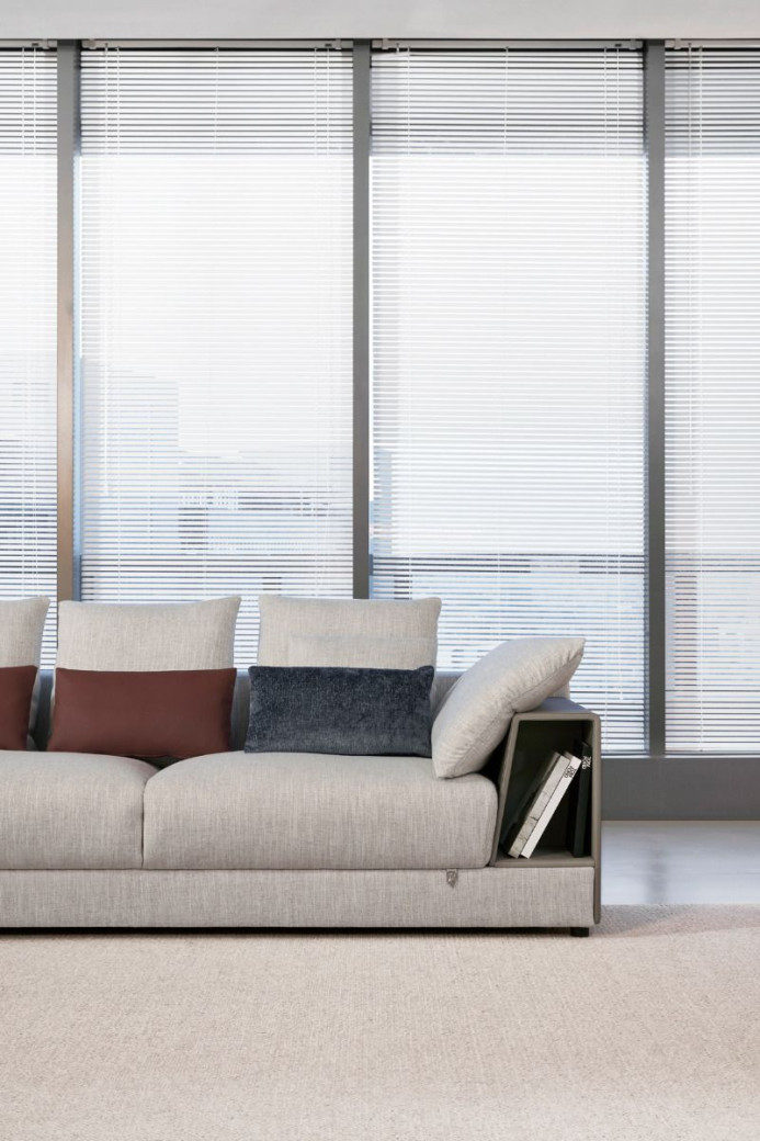 AE-L8013 Light Gray Fabric Sectional Sofa Set - Left Side Facing Chaise Contemporary Style by American Eagle Furniture