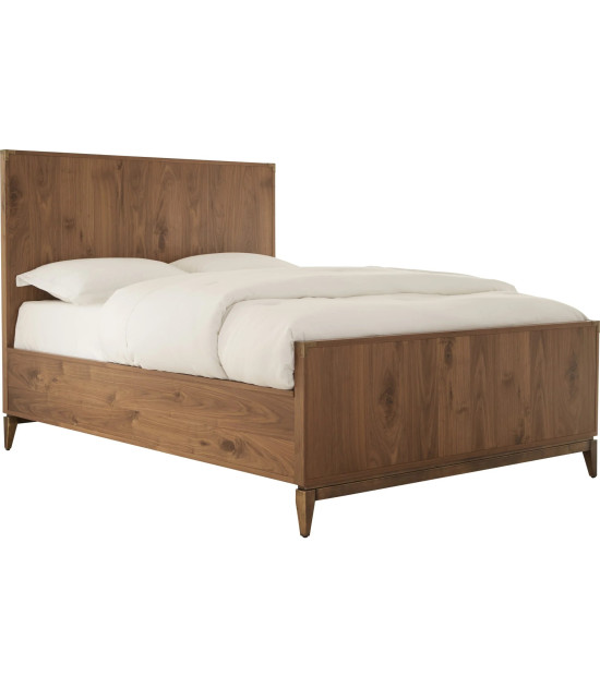 5Pc Full Size Bedroom Set in Natural Walnut Mid-Century Modern Style Adler Collection by Modus Furniture
