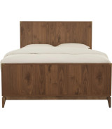 5Pc Full Size Bedroom Set in Natural Walnut Mid-Century Modern Style Adler Collection by Modus Furniture