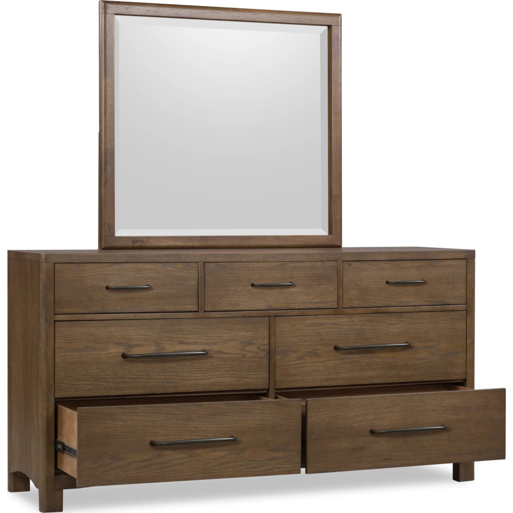 5PC Queen Bedroom Set Mid-Century Modern Style Arden Collection By Modus Furniture