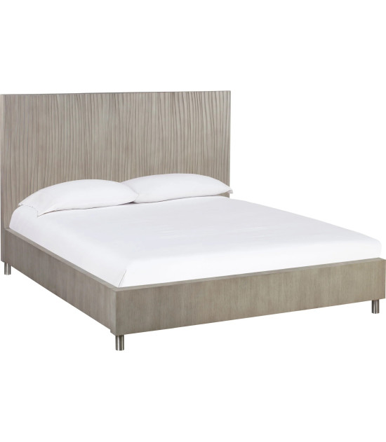 5PC Queen Bedroom Set in Misty Grey – Glam Style  Argento Collection by Modus Furniture