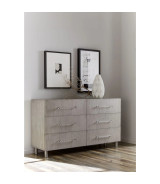 5PC Queen Bedroom Set in Misty Grey – Glam Style  Argento Collection by Modus Furniture