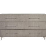 5PC Queen Bedroom Set in Misty Grey – Glam Style  Argento Collection by Modus Furniture