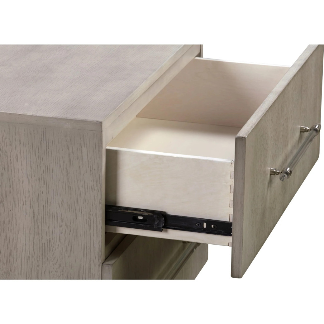5PC Queen Bedroom Set in Misty Grey – Glam Style  Argento Collection by Modus Furniture