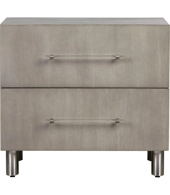5PC Queen Bedroom Set in Misty Grey – Glam Style  Argento Collection by Modus Furniture