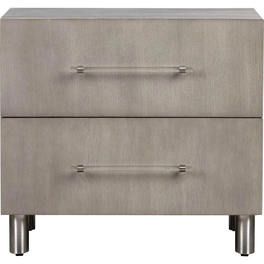 5PC Queen Bedroom Set in Misty Grey – Glam Style  Argento Collection by Modus Furniture