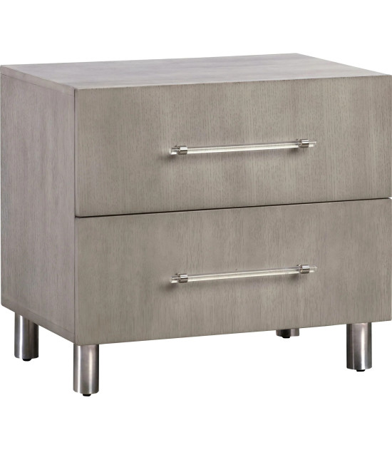 5PC Queen Bedroom Set in Misty Grey – Glam Style  Argento Collection by Modus Furniture