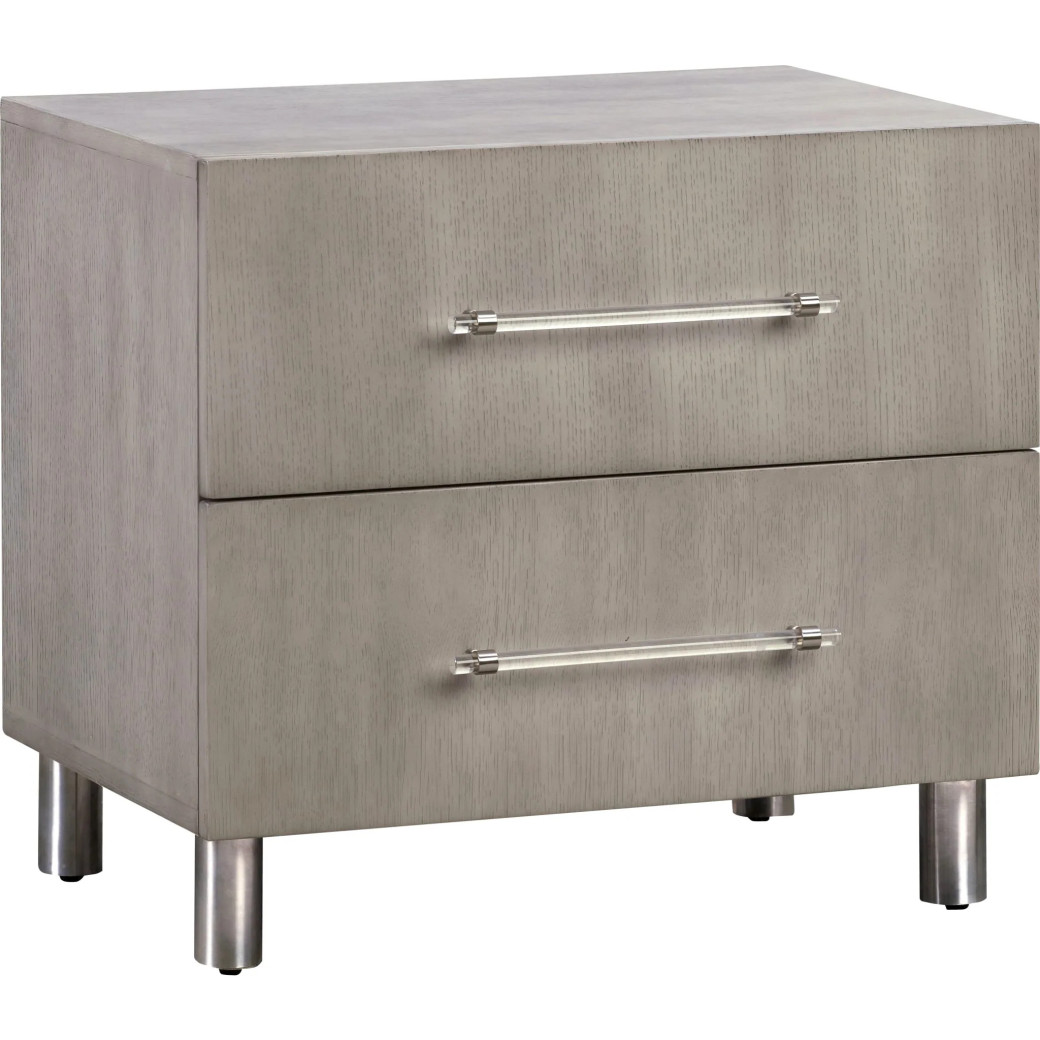 5PC Queen Bedroom Set in Misty Grey – Glam Style  Argento Collection by Modus Furniture
