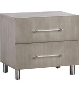 5PC Queen Bedroom Set in Misty Grey – Glam Style  Argento Collection by Modus Furniture