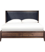 5-Piece Queen Bedroom Set – Boracay Collection Mid-Century Modern Style in Wild Oats Brown
