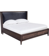 5-Piece Queen Bedroom Set – Boracay Collection Mid-Century Modern Style in Wild Oats Brown