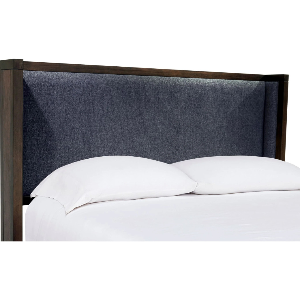 5-Piece Queen Bedroom Set – Boracay Collection Mid-Century Modern Style in Wild Oats Brown