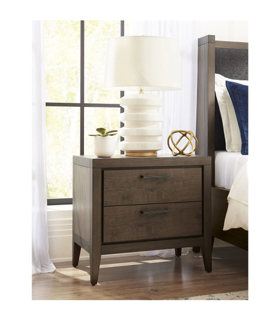 5-Piece Queen Bedroom Set – Boracay Collection Mid-Century Modern Style in Wild Oats Brown