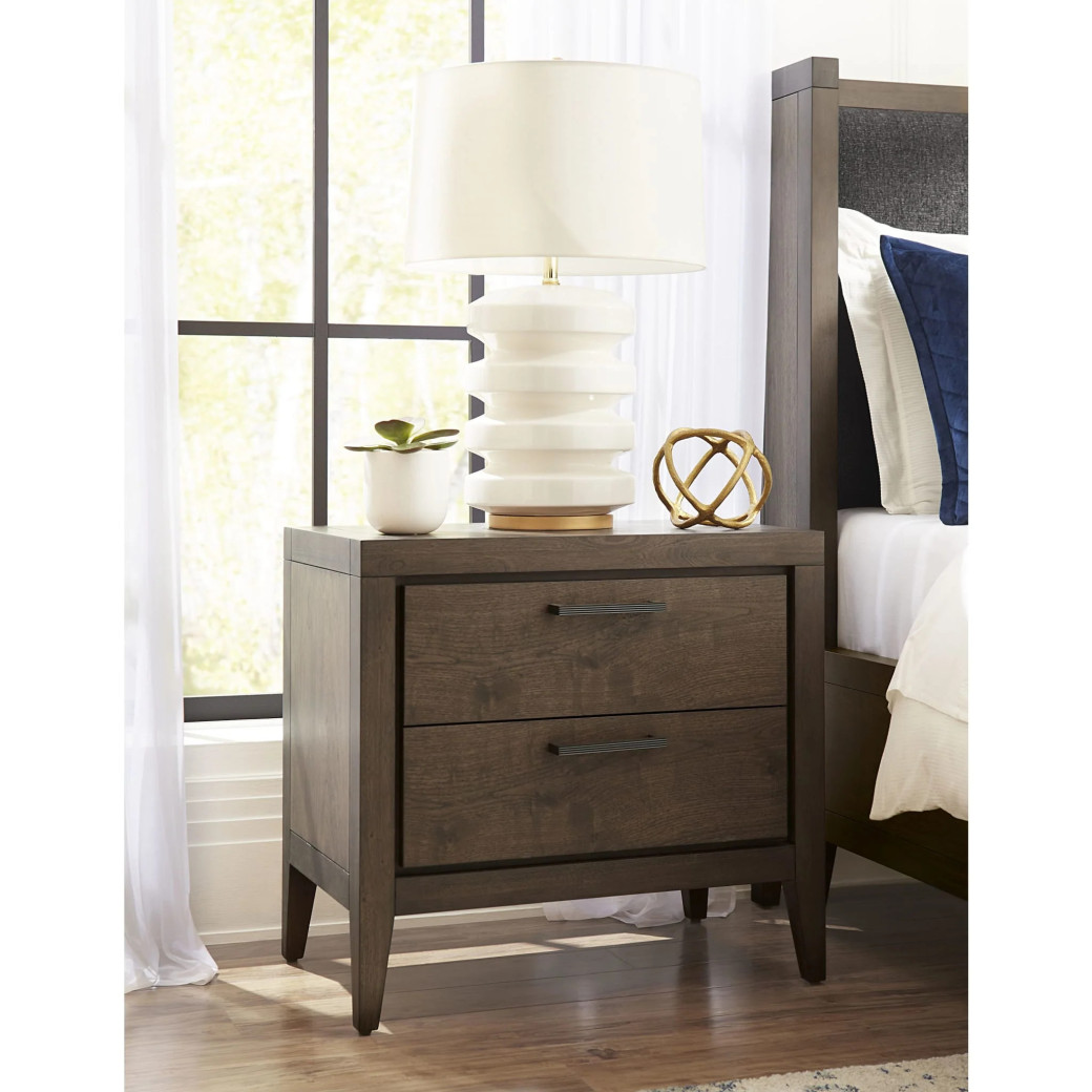 5-Piece Queen Bedroom Set – Boracay Collection Mid-Century Modern Style in Wild Oats Brown