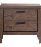 5-Piece Queen Bedroom Set – Boracay Collection Mid-Century Modern Style in Wild Oats Brown