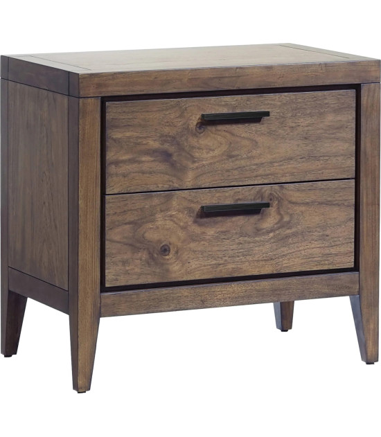 5-Piece Queen Bedroom Set – Boracay Collection Mid-Century Modern Style in Wild Oats Brown