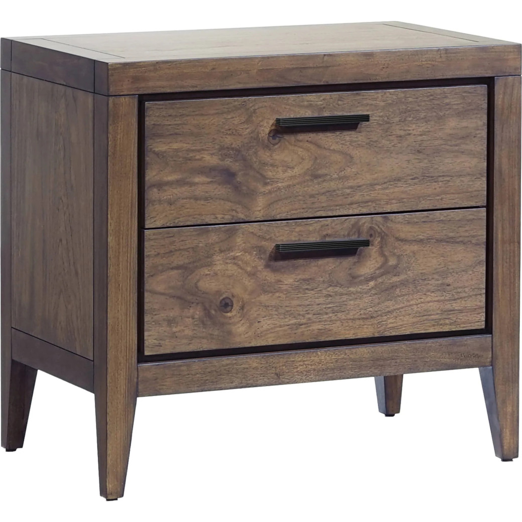 5-Piece Queen Bedroom Set – Boracay Collection Mid-Century Modern Style in Wild Oats Brown